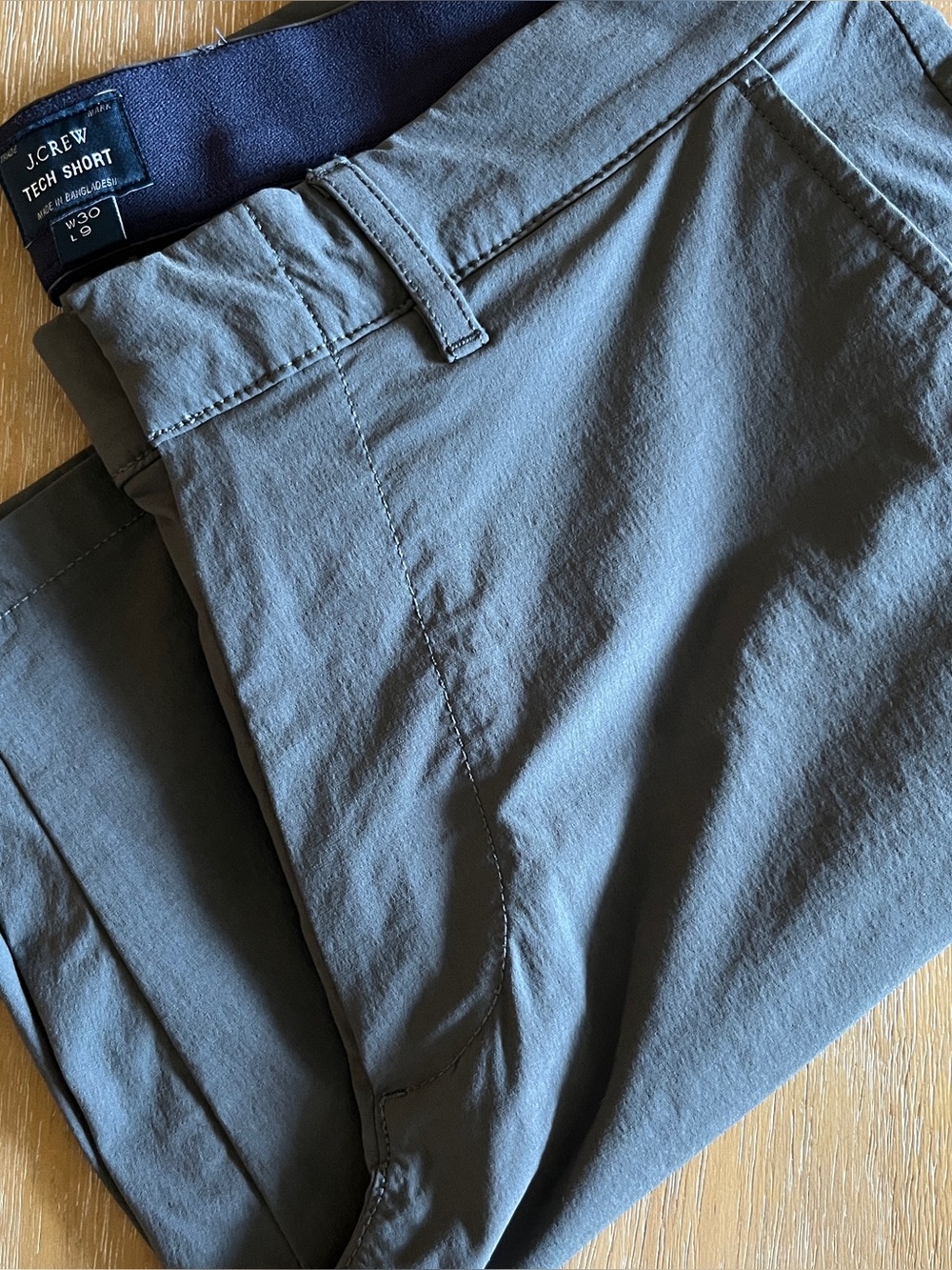 J. Crew Men's Gray Tech Shorts 9”